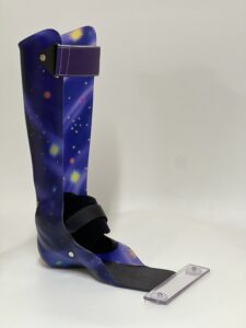 Thermoplastic AFO with galaxy design
