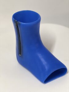 Blue Silicone AFO with Zip