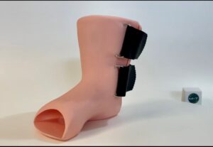 Pink Silicone AFO with straps